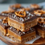 No-Bake Salted Caramel Pretzel Bars