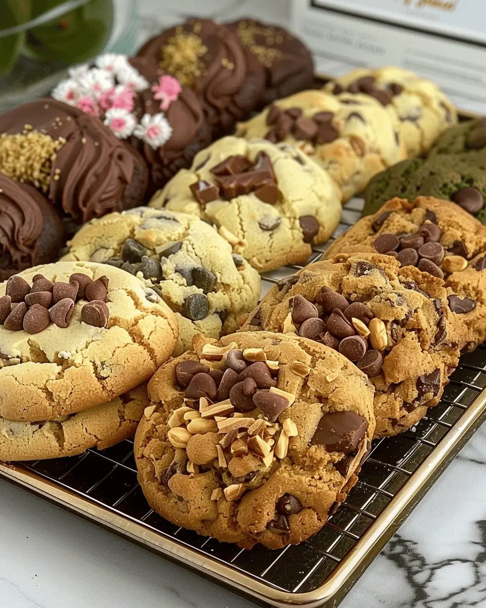 One Cookie Dough in 4 Flavors New York Style Cookie