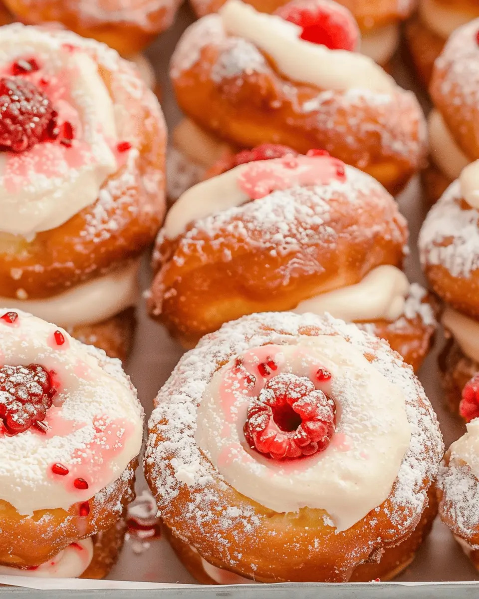 Raspberry Cheesecake Donuts