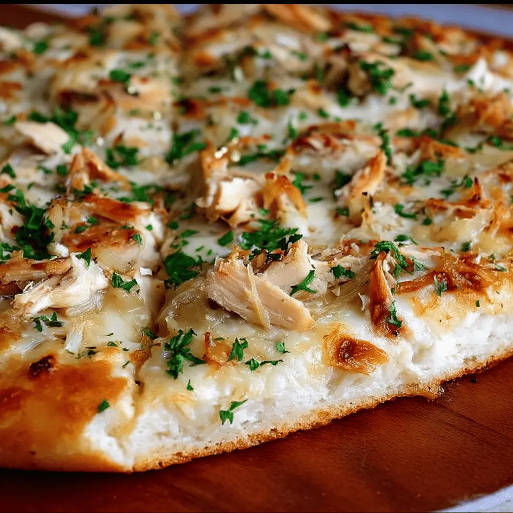 Roasted Garlic White Chicken Pizza Recipe