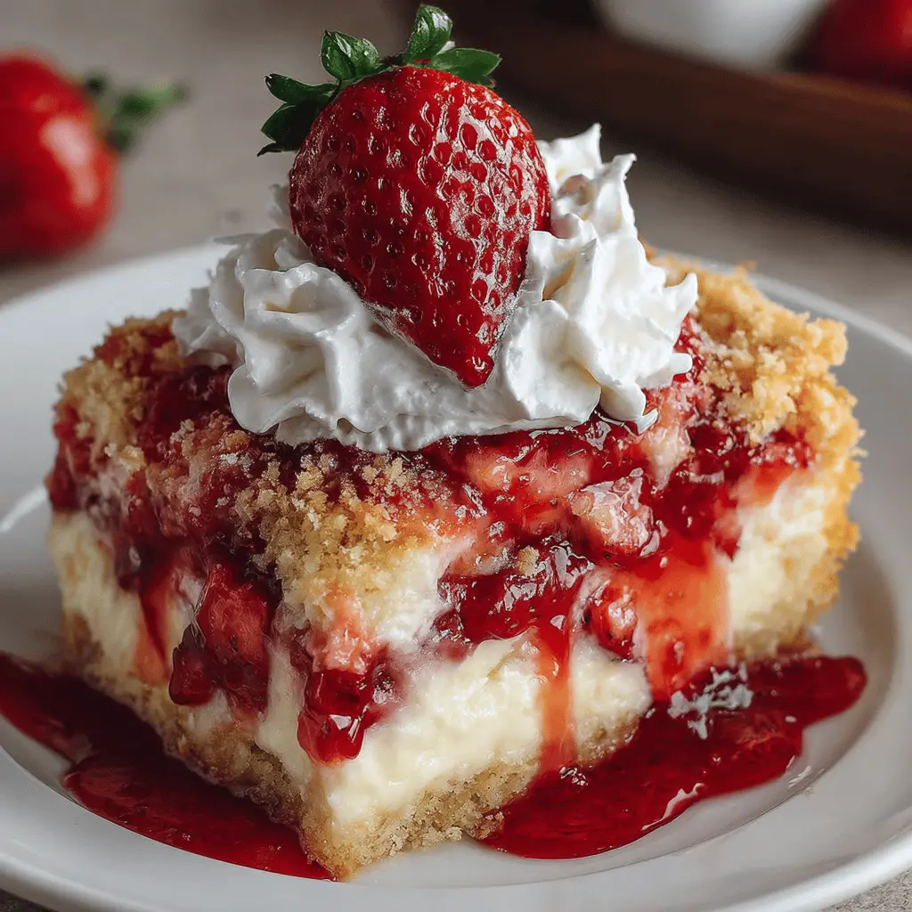 Strawberry Cheesecake Dump Cake