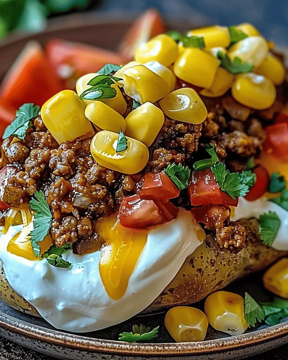 Taco Loaded Baked Potatoes