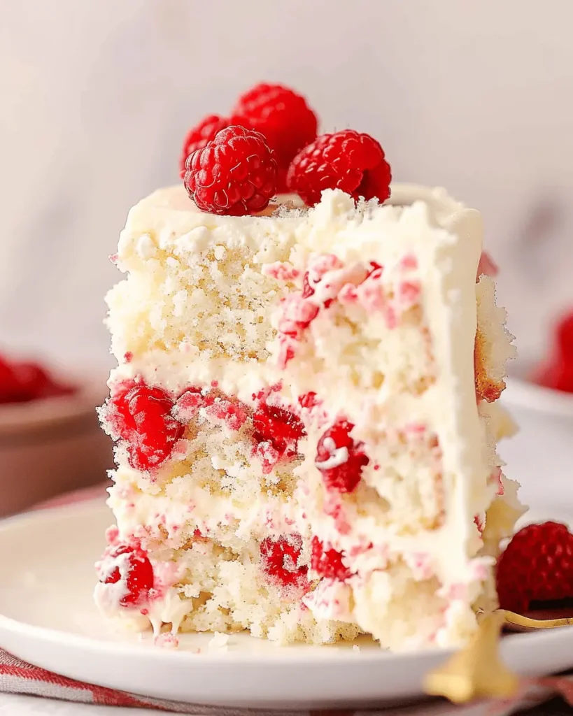 White Chocolate Raspberry Cake