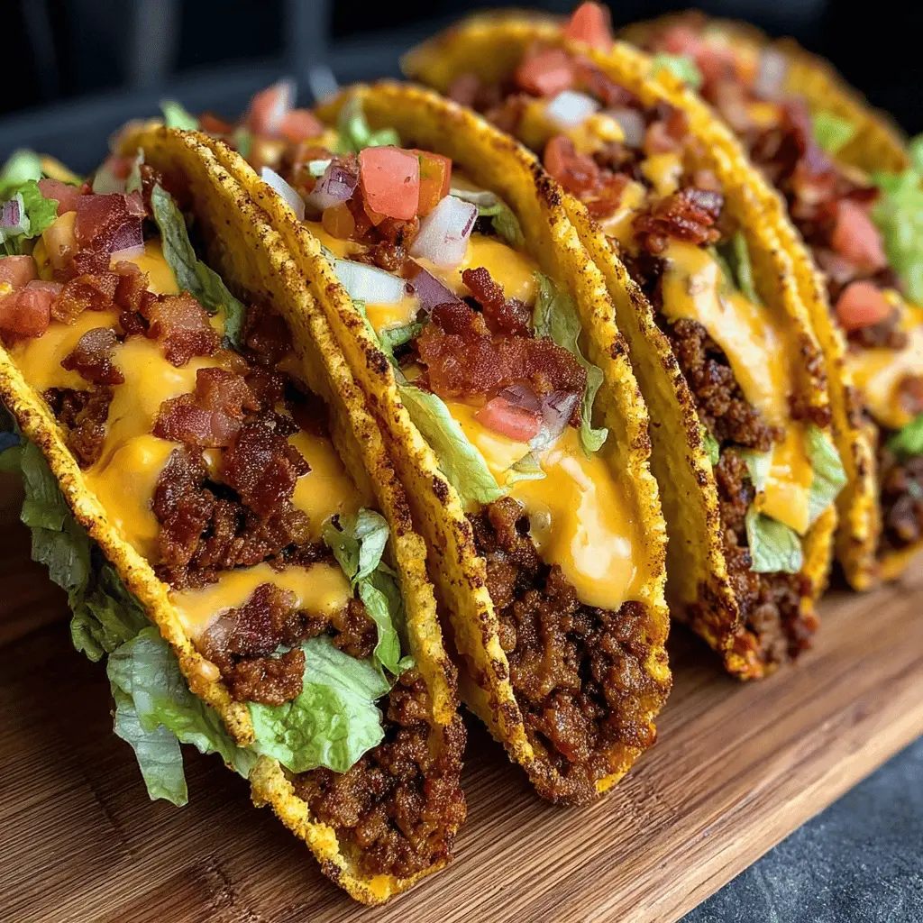 Loaded Bacon Cheeseburger Tacos