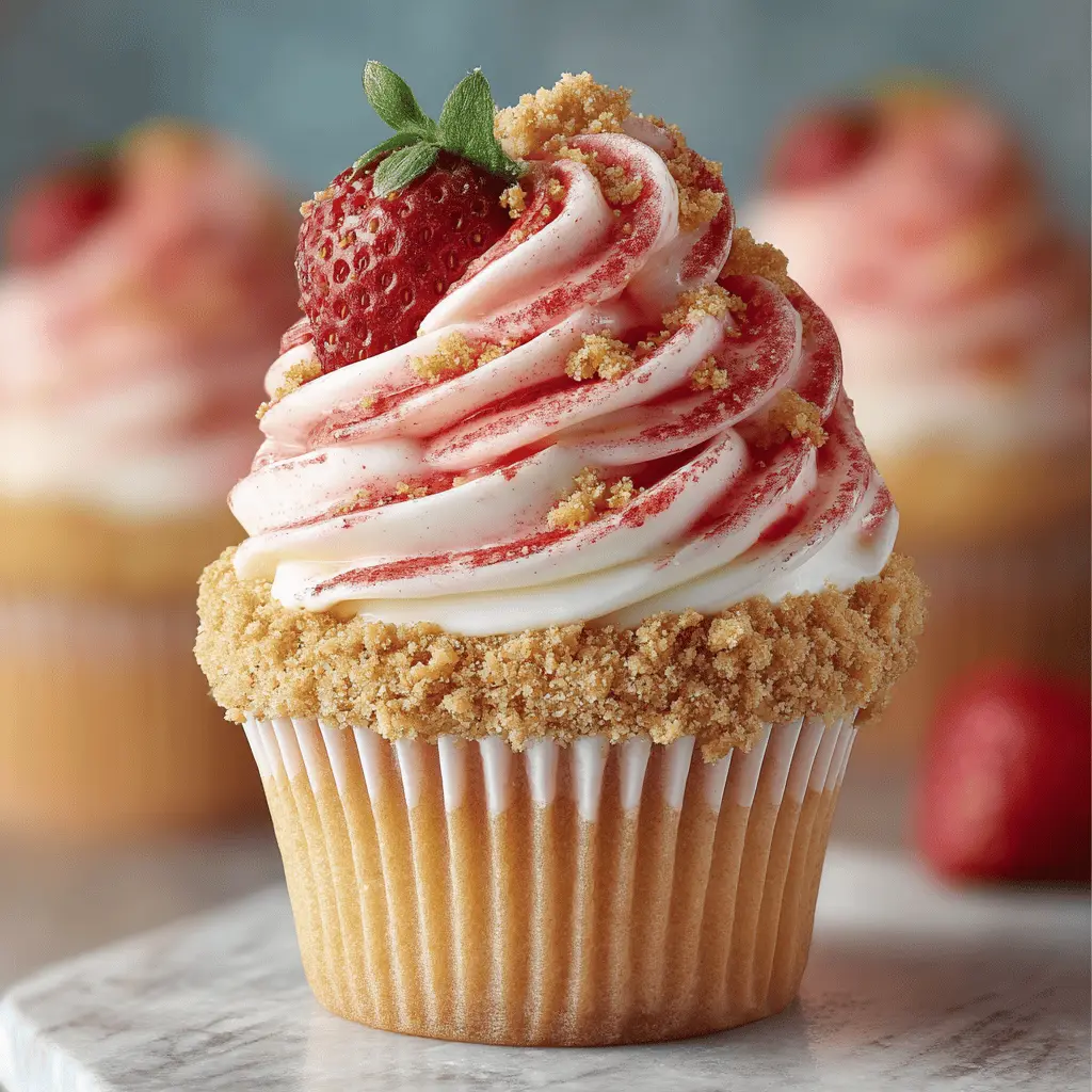 Strawberry Crunch Cupcakes