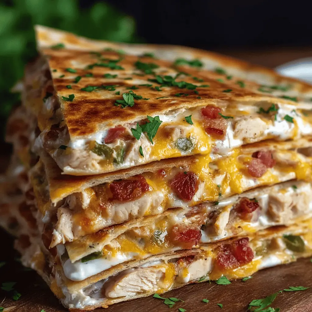 Chicken Bacon Ranch Quesadillas