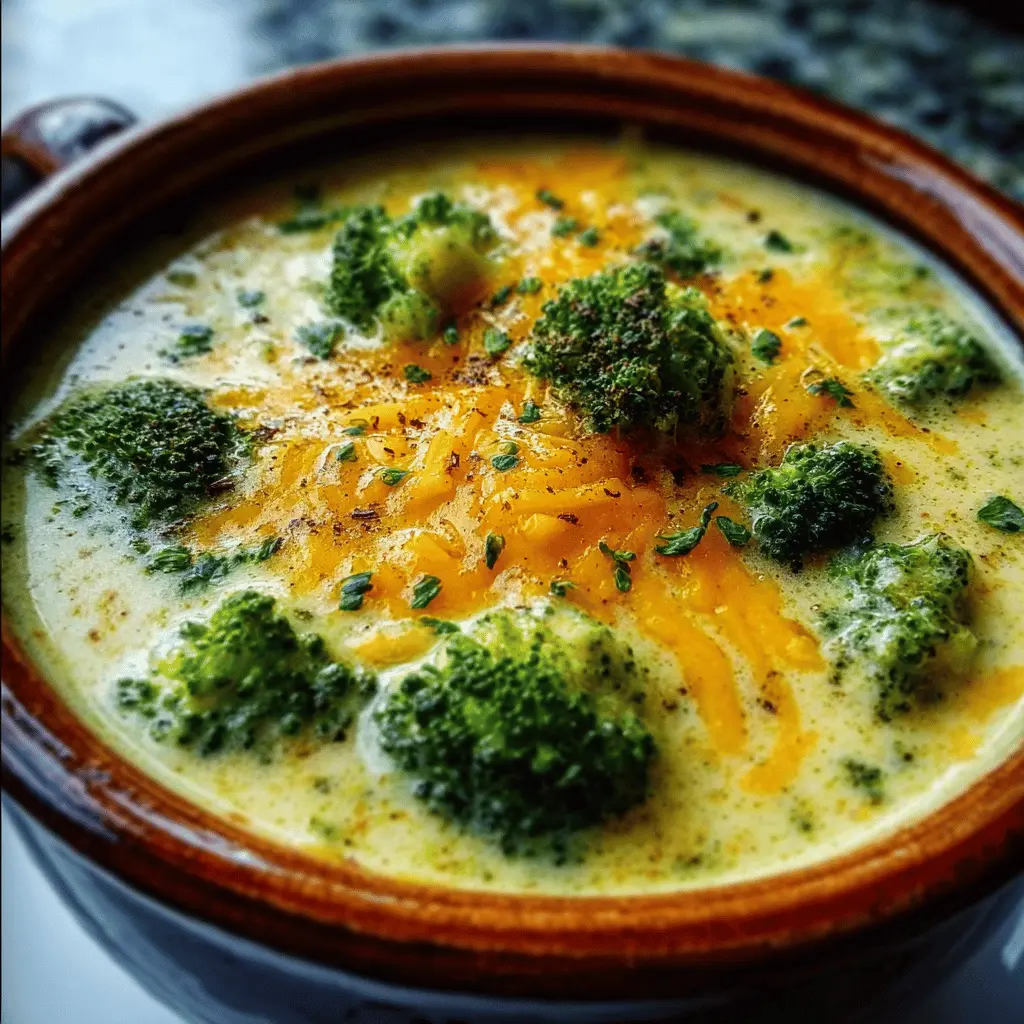 Velvety Crock Pot Broccoli Cheese Soup