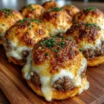 Garlic Parmesan Cheeseburger Bombs