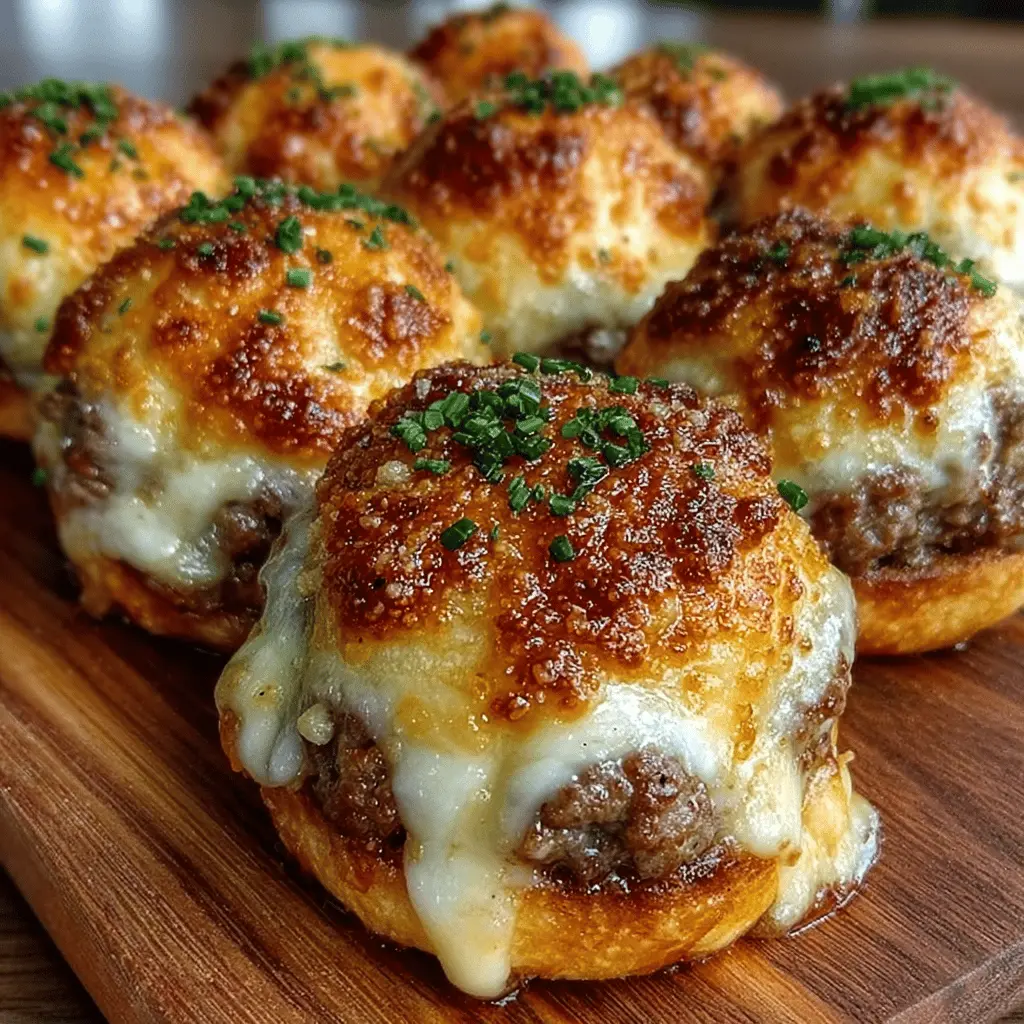 Garlic Parmesan Cheeseburger Bombs