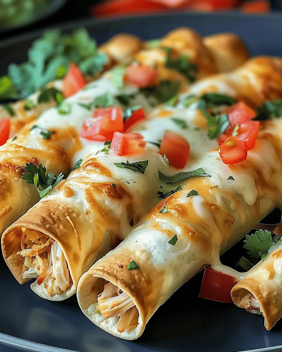 Baked Cream Cheese Chicken Taquitos