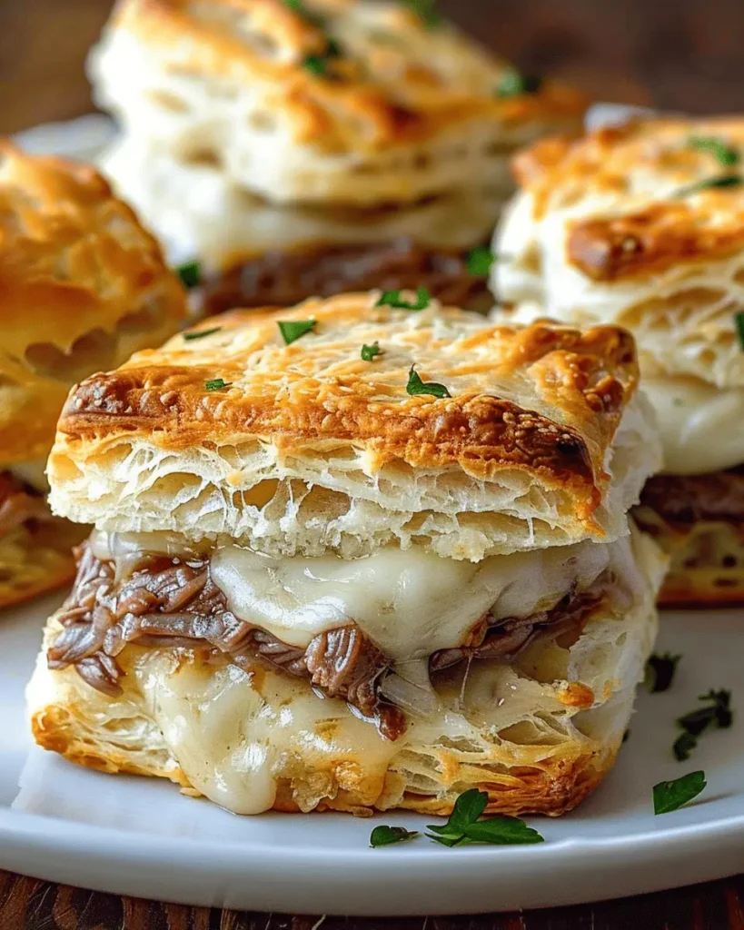 Baked French Dip Biscuits