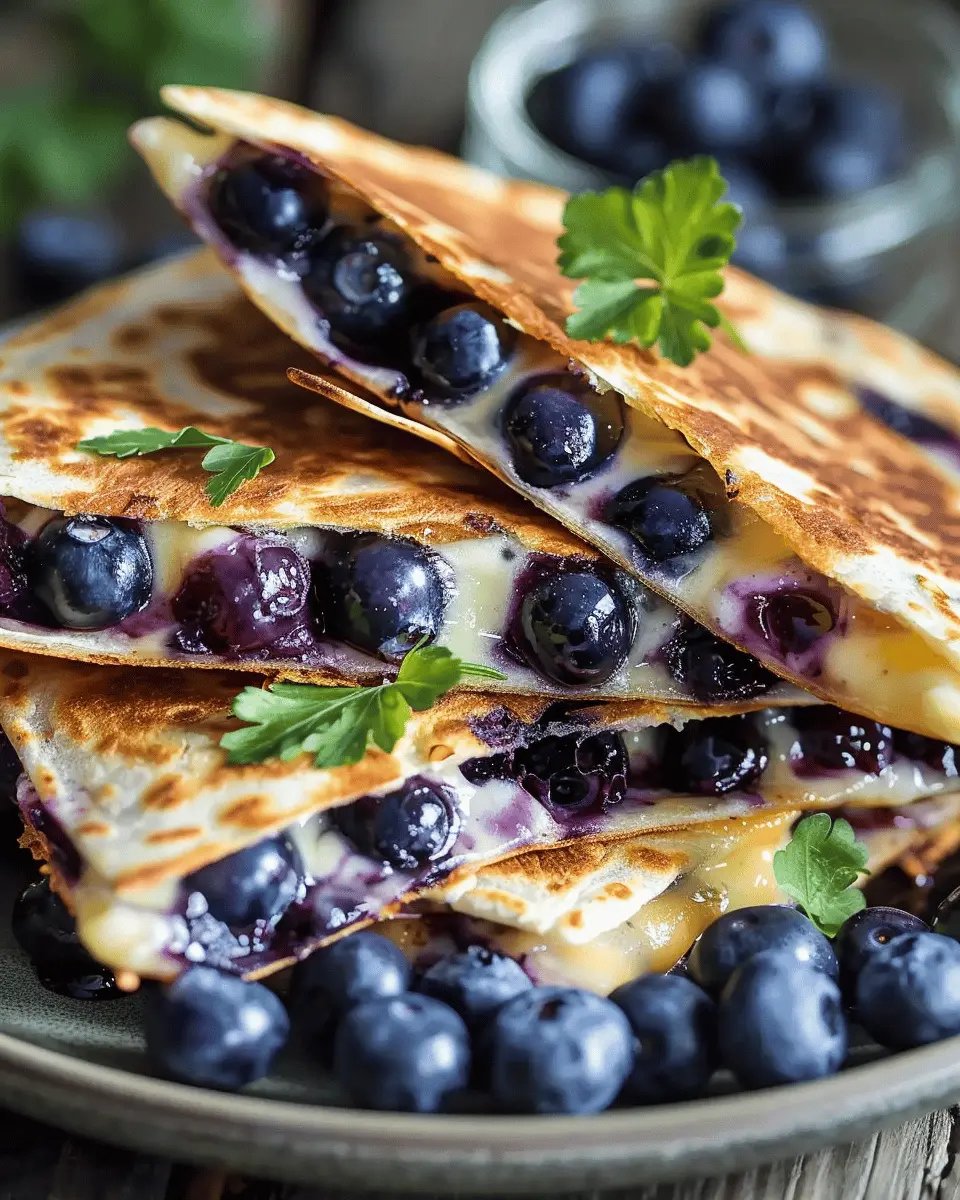 Blueberry Breakfast Quesadillas