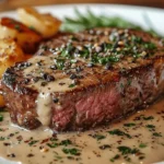 Bourbon Steak with Haunted Garlic Cream