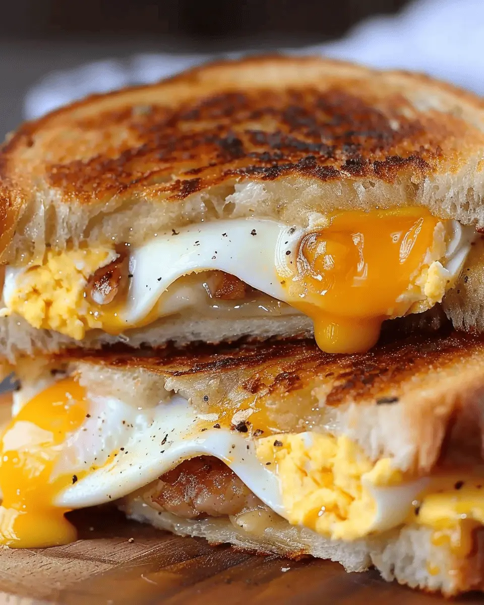 Breakfast Grilled Cheese Eggs