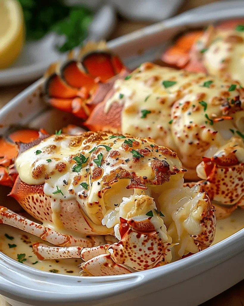 Broiled Lobster Creamy Garlic Butter
