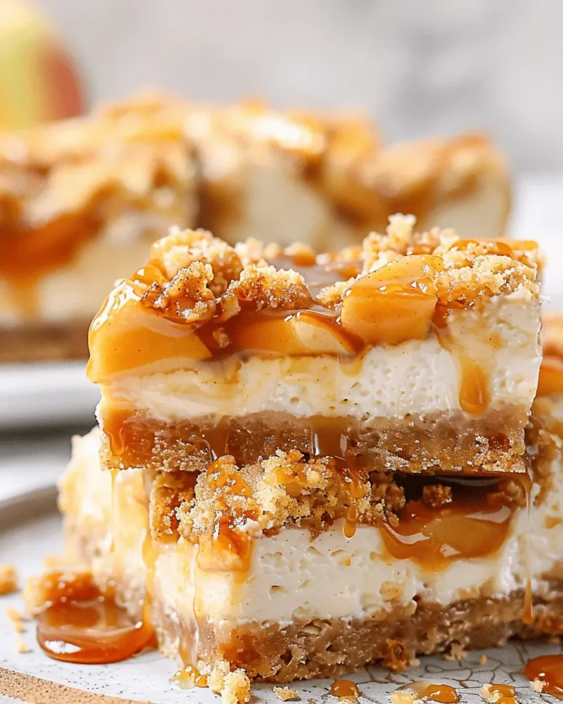 Caramel Apple Cheesecake Bars