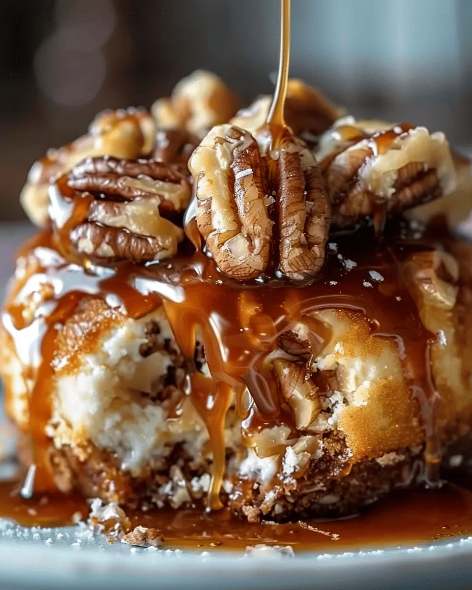Caramel Butter Pecan Praline Poke