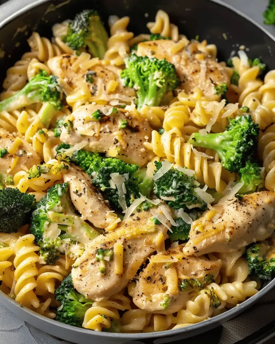 Cheesy Garlic Chicken and Broccoli Pasta Recipe