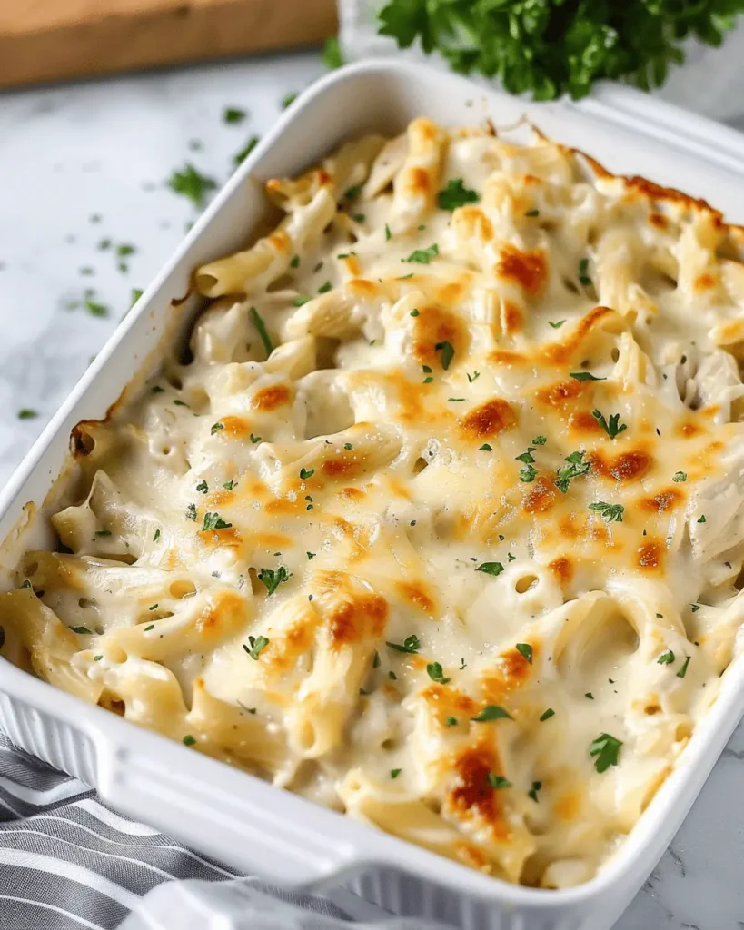 Chicken Alfredo Bake