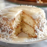 Coconut Cream Cake with Glaze
