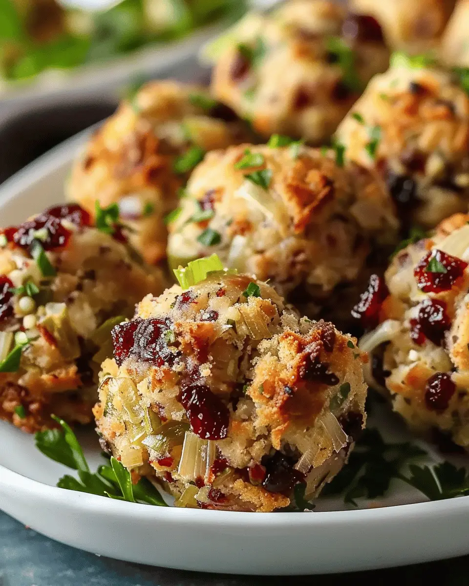 Cranberry Turkey Stuffing Balls Recipe
