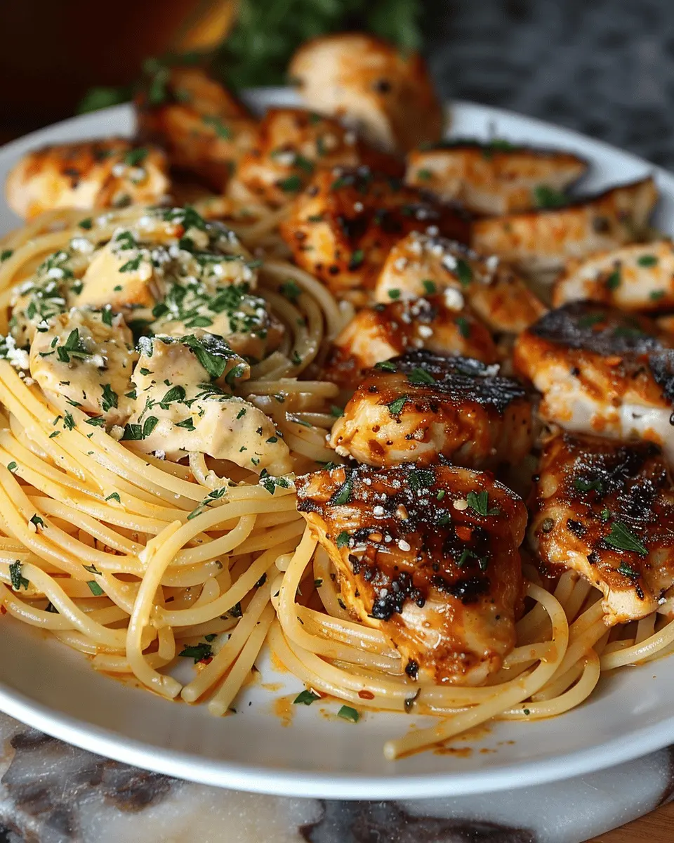 Creamy Cajun Chicken Spaghetti