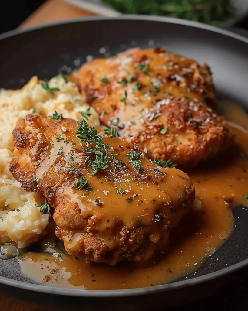 Creamy Pan Fried Chicken