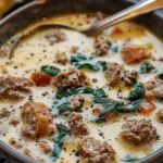Creamy Parmesan Italian Sausage Soup