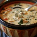Creamy Poblano Chicken Rellenos Soup