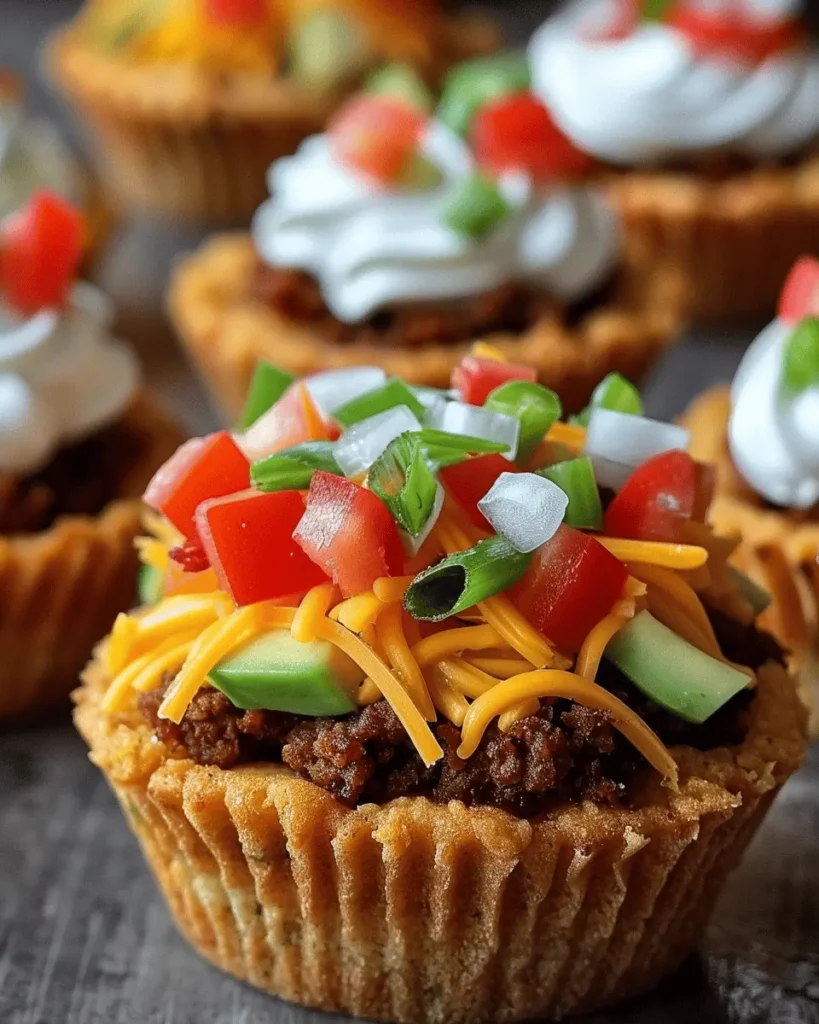 Crispy Taco Cupcakes