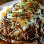 Crockpot French Onion Beefloaf
