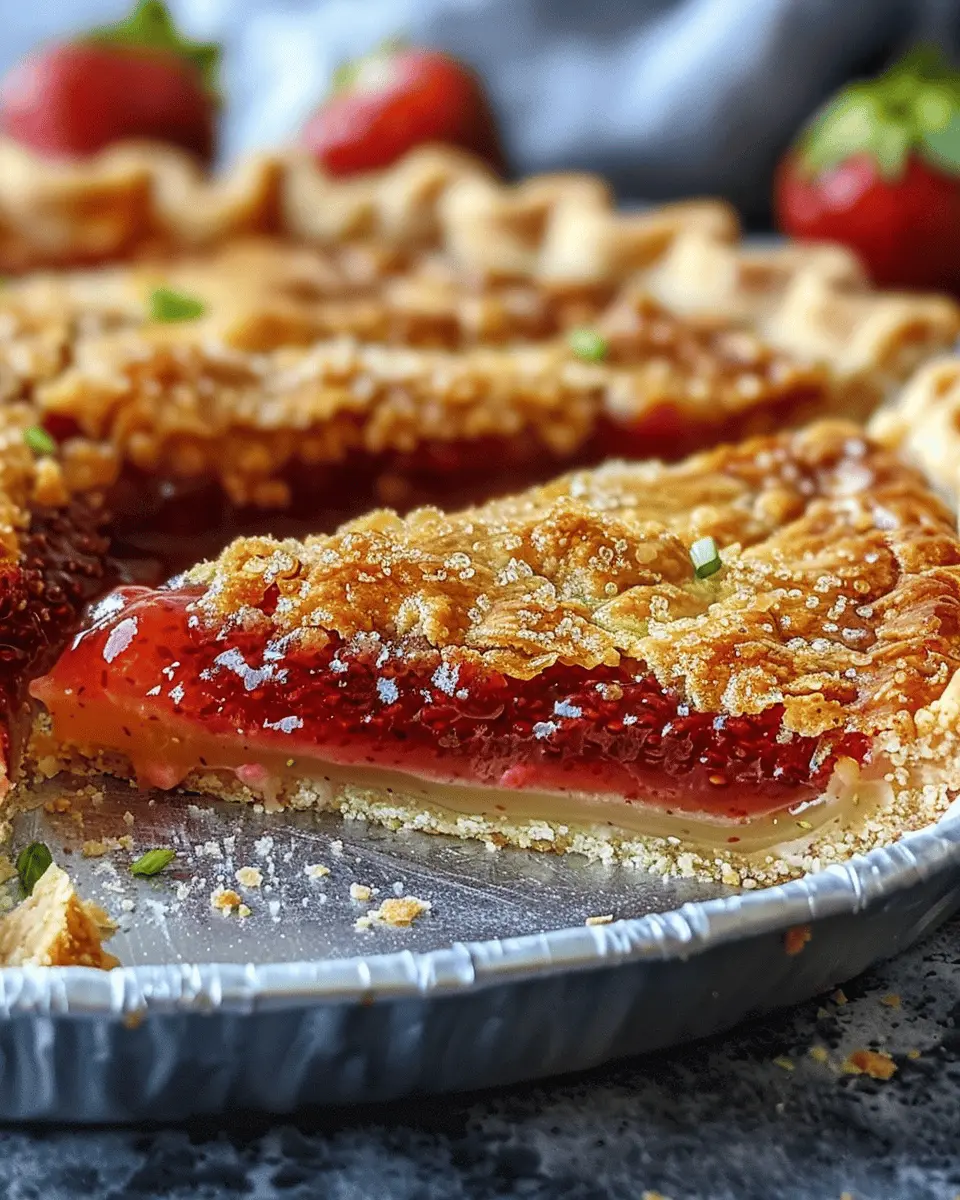 Easy Strawberry Buttermilk Pie