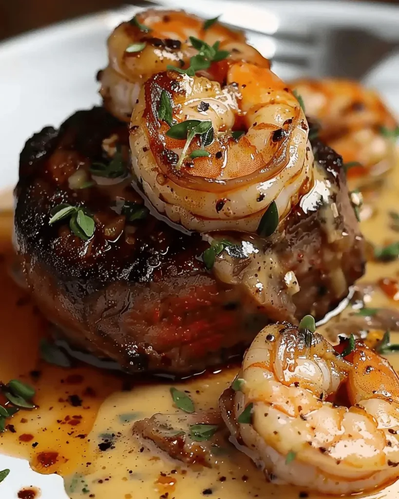 Filet Mignon with Shrimp