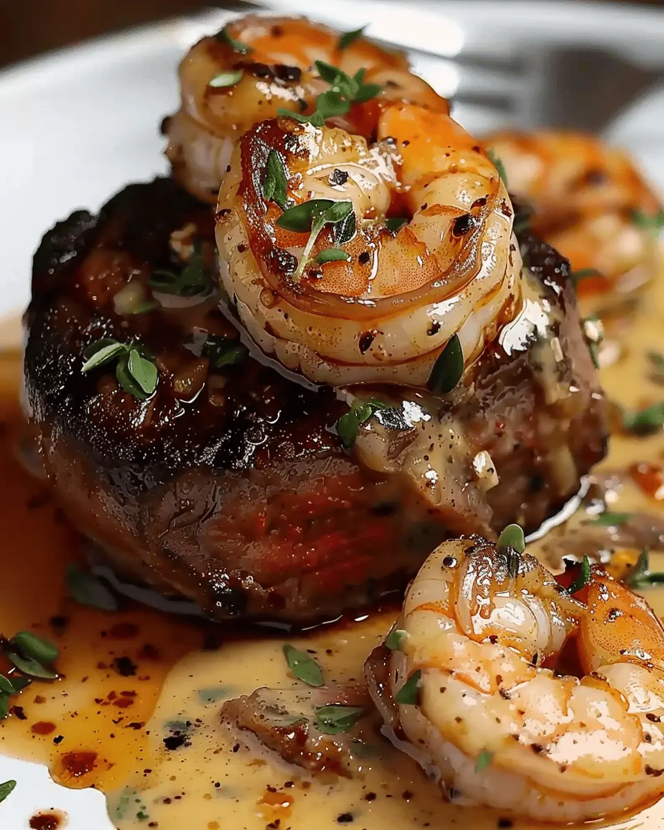 Filet Mignon with Shrimp