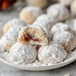 Filled Almond Snowball Cookies