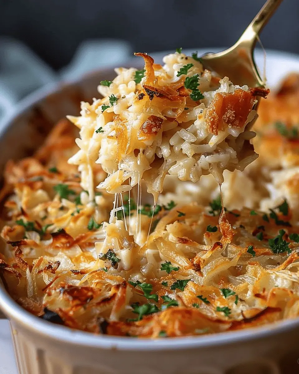French Onion Chicken Rice Casserole