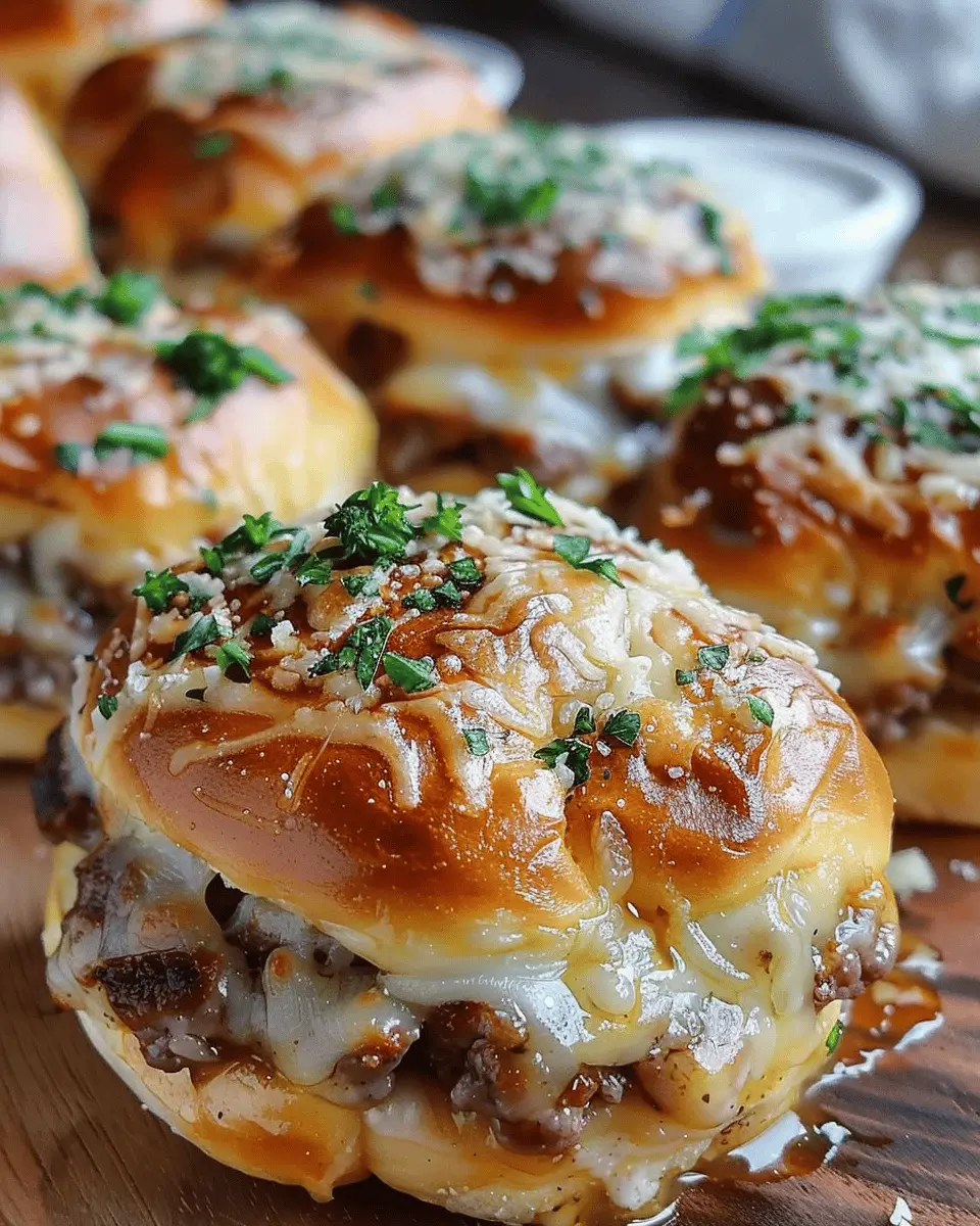 Garlic Parmesan Cheeseburger Bombs