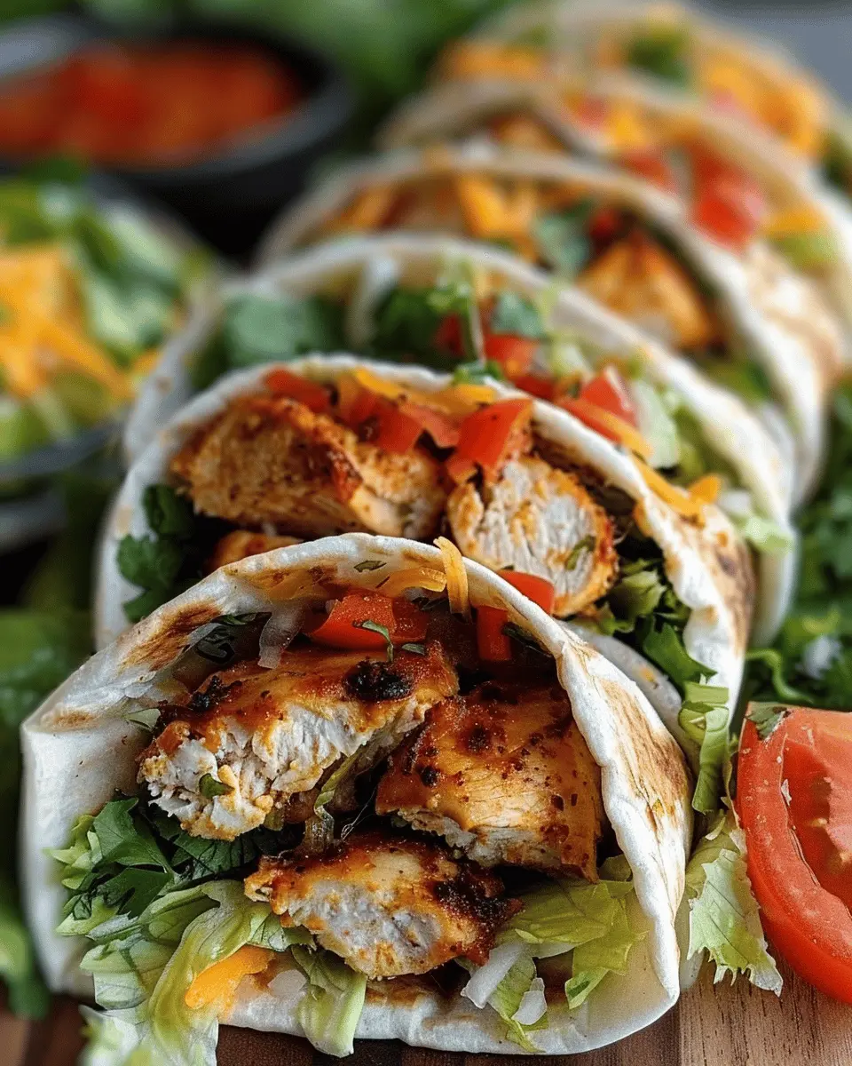 Garlic Parmesan Ranch Chicken Wraps
