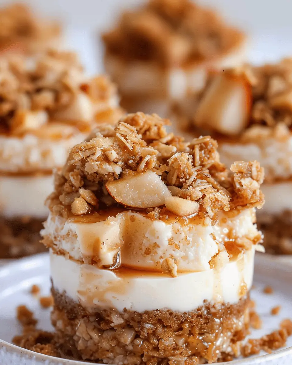 Mini Apple Crisp Cheesecakes