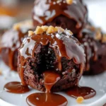 Molten Caramel Brownie Bombs