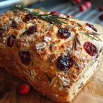 No-Knead Rosemary Cranberry Bread