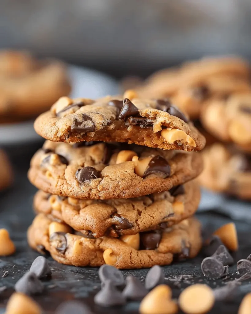 Peanut Butter Banana Chocolate Chip Cookies