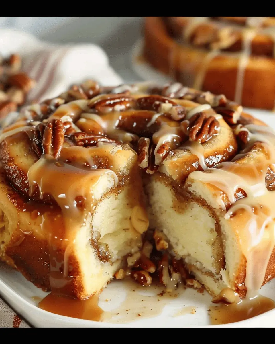 Pecan Caramel Cinnamon Roll