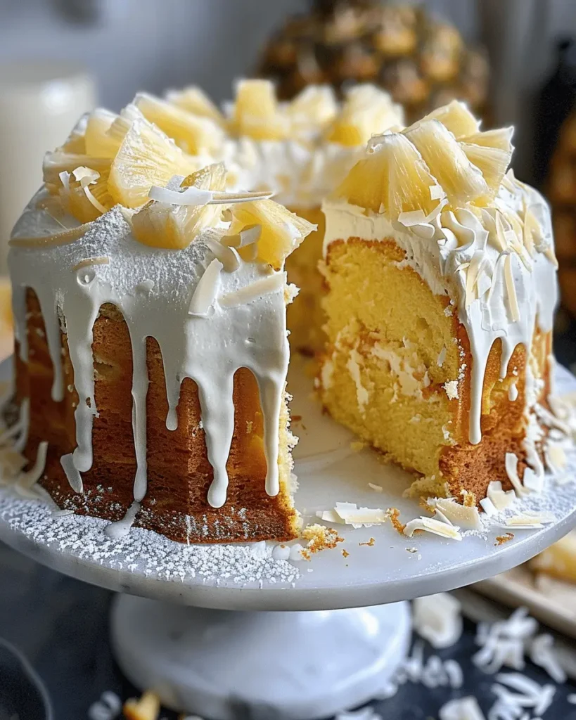 Pineapple Cream Cheese Pound Cake