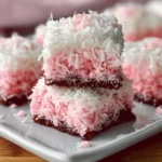 Pink Coconut Snowball Cake Bars
