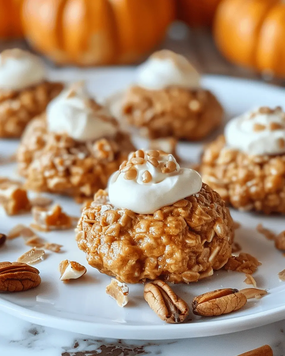 Pumpkin Spice No Bake Cookies