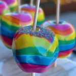 Rainbow Candy Apples