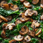 Sauteed Spinach, Mushrooms