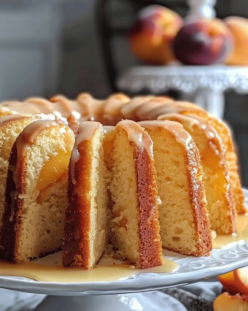 Southern Peach Buttermilk Pound Cake