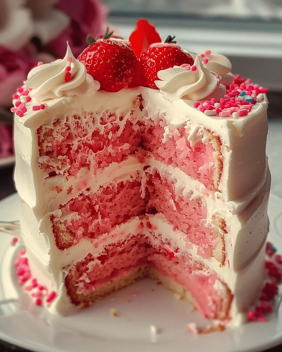 Strawberry & Cream Layer Cake